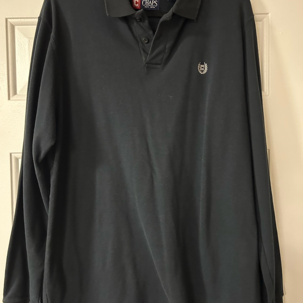 Chaps Men's Black Polo Shirt